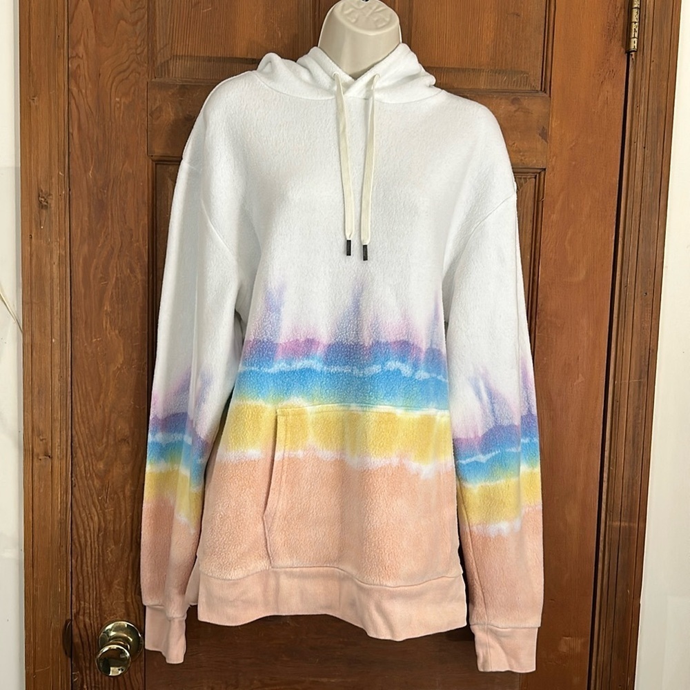 Feat Unisex Blanket Blend Colorful Soft Hooded Sweatshirt Size Medium
